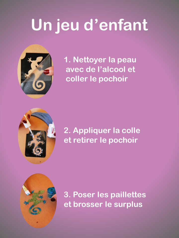 Application d'un tatouage temporaire